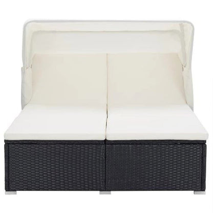 Sunbed Black and Cream White