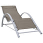Sunlounger Taupe Textilene, Aluminum, Steel Medium Ergonomic