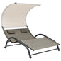 Sun Lounger Taupe Textilene, steel Double Double Sun Lounger