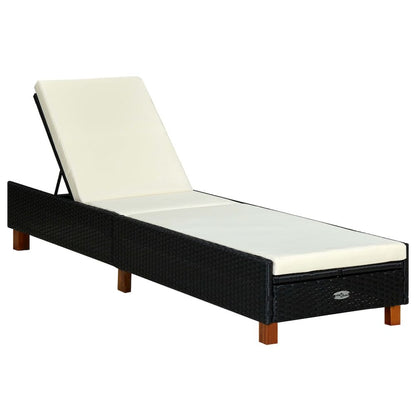 Sunbed Black and Cream White