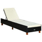 Sunbed Black and Cream White