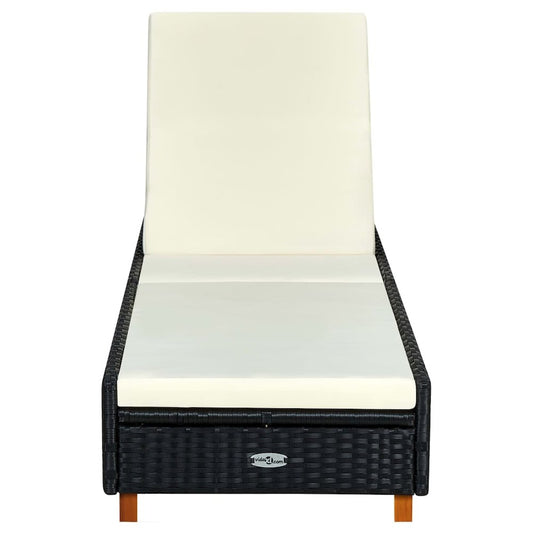 Sunbed Black and Cream White