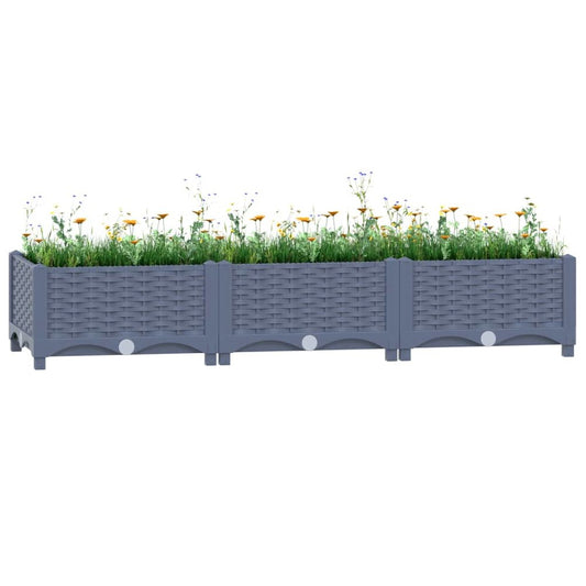 vidaXL Raised Bed 47.2"x15.7"x9.1" Polypropylene, 310399