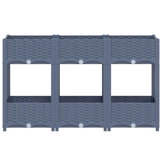 vidaXL Raised Bed 47.2"x15.7"x28" Polypropylene, 310407