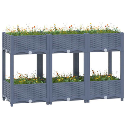 vidaXL Raised Bed 47.2"x15.7"x28" Polypropylene, 310407