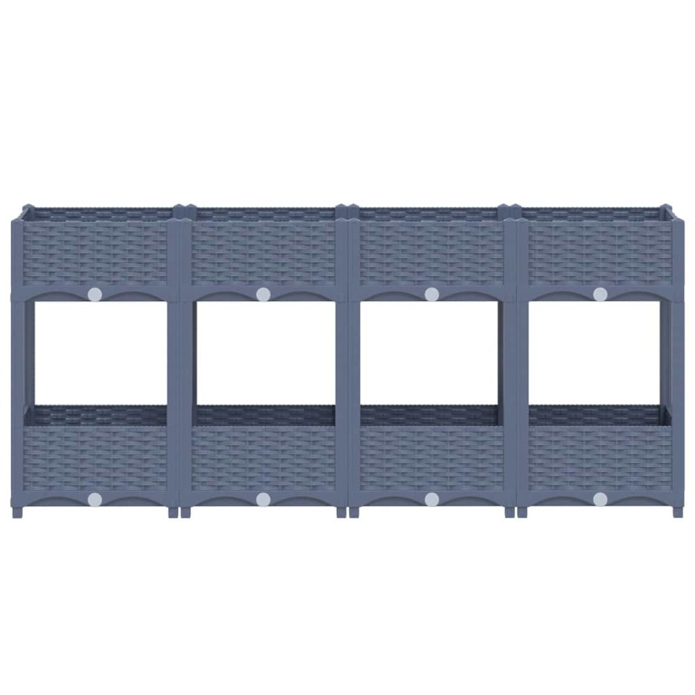 vidaXL Raised Bed 63"x15.7"x28" Polypropylene, 310408