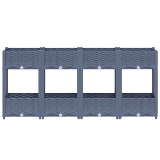 vidaXL Raised Bed 63"x15.7"x28" Polypropylene, 310408