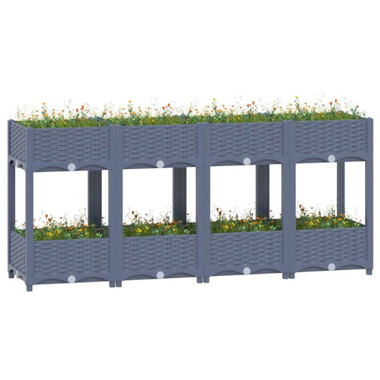 vidaXL Raised Bed 63"x15.7"x28" Polypropylene, 310408