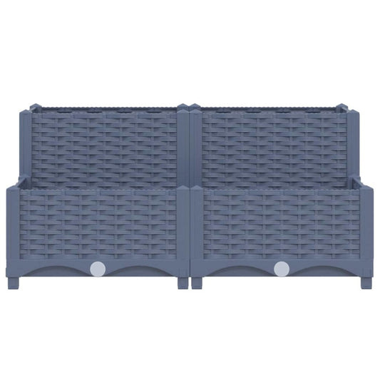 vidaXL Raised Bed 31.5"x31.5"x15" Polypropylene, 310409