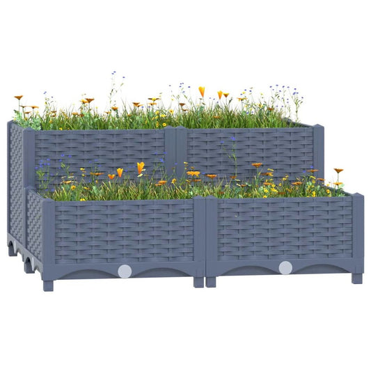 vidaXL Raised Bed 31.5"x31.5"x15" Polypropylene, 310409