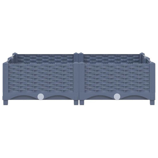 vidaXL Raised Bed 31.5"x31.5"x9.1" Polypropylene, 310410