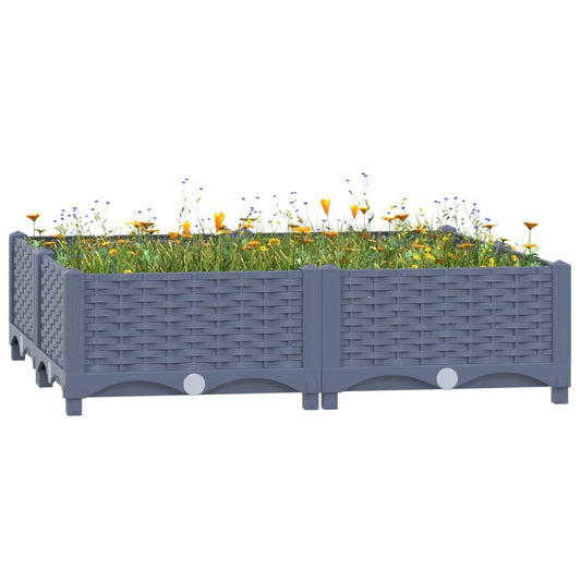 vidaXL Raised Bed 31.5"x31.5"x9.1" Polypropylene, 310410