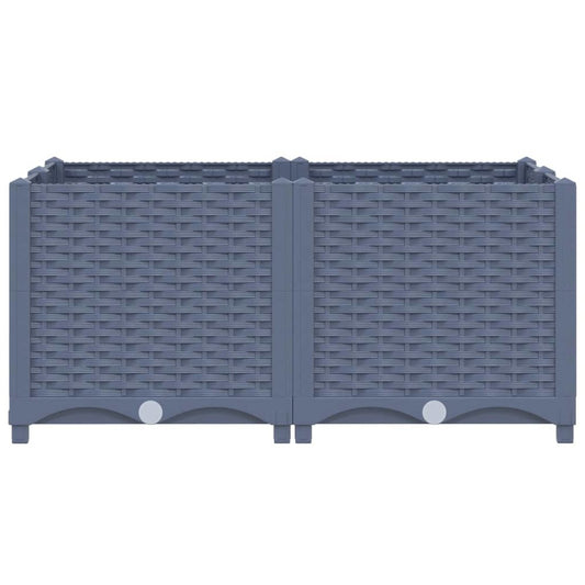 vidaXL Raised Bed 31.5"x31.5"x15" Polypropylene, 310411