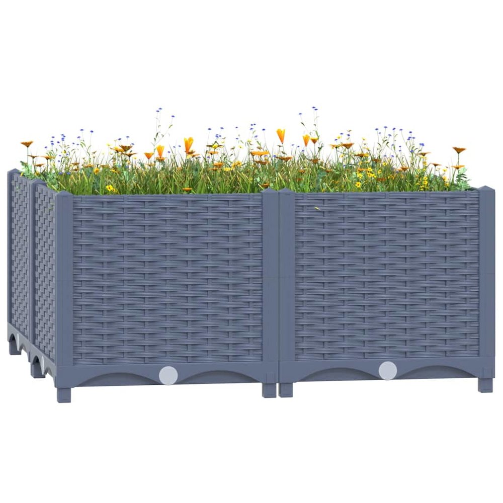 vidaXL Raised Bed 31.5"x31.5"x15" Polypropylene, 310411