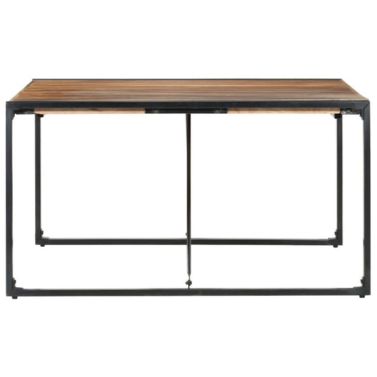 vidaXL Dining Table 55.1"x55.1"x29.5" Solid Wood with Sheesham Finish