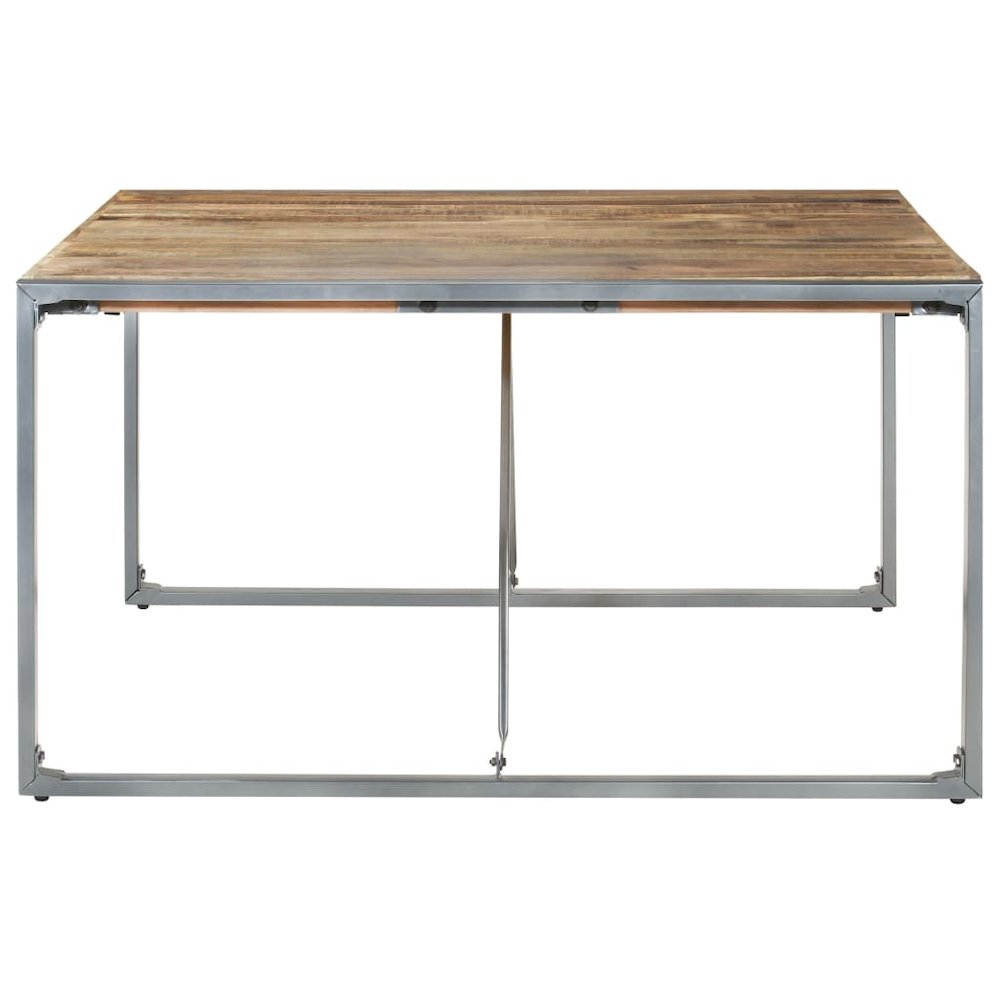 vidaXL Dining Table 55.1"x55.1"x29.5" Rough Mango Wood, 321575