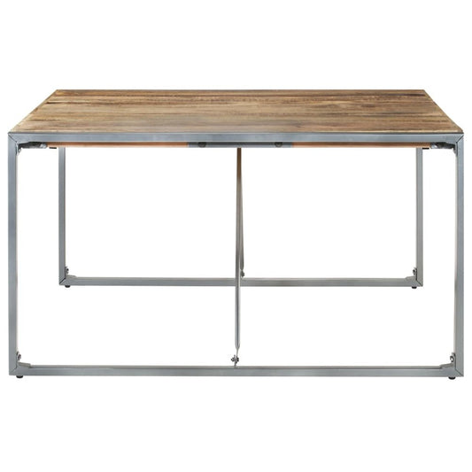 vidaXL Dining Table 55.1"x55.1"x29.5" Rough Mango Wood, 321575