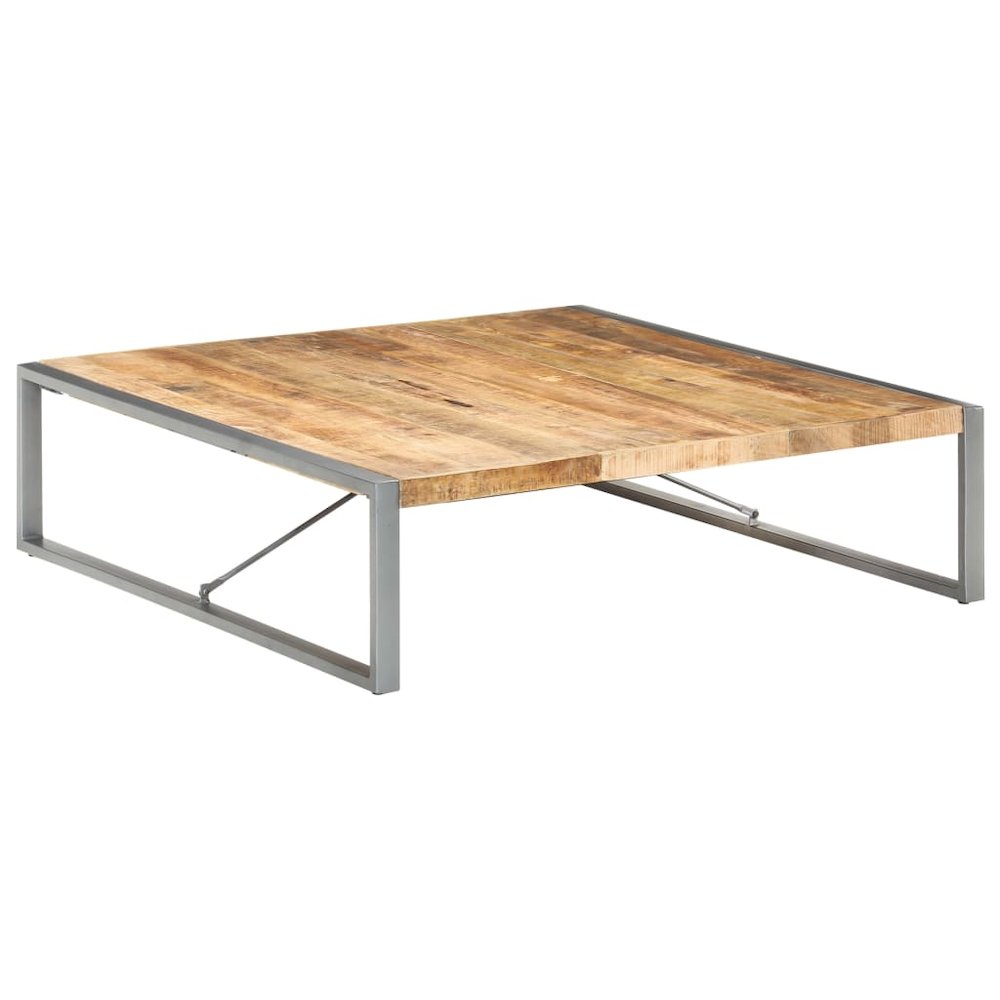 vidaXL Coffee Table 55.1"x55.1"x15.7" Rough Mango Wood, 321579