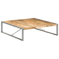 vidaXL Coffee Table 55.1"x55.1"x15.7" Rough Mango Wood, 321579