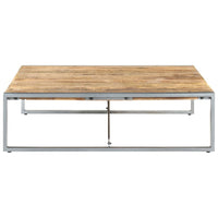 vidaXL Coffee Table 55.1"x55.1"x15.7" Rough Mango Wood, 321579