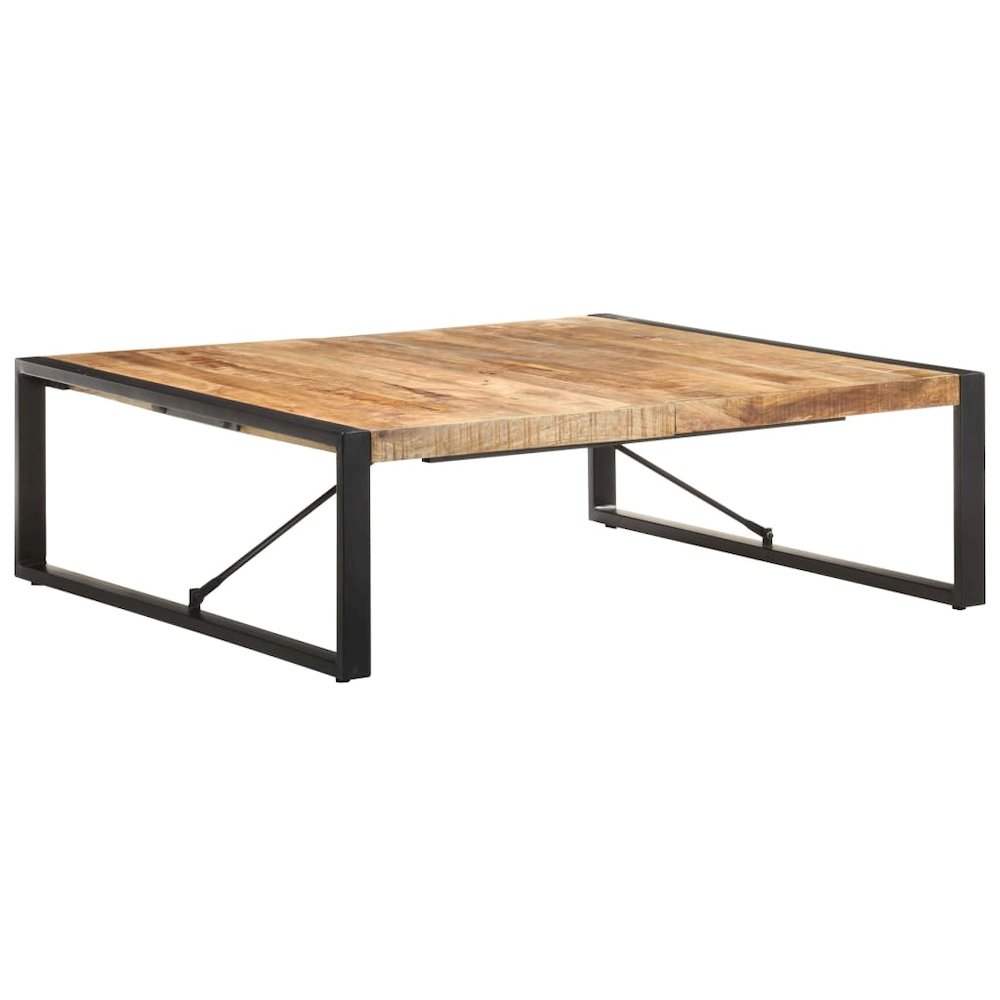 vidaXL Coffee Table 47.2"x47.2"x15.7" Rough Mango Wood, 321580