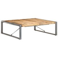 vidaXL Coffee Table 47.2"x47.2"x15.7" Rough Mango Wood, 321583