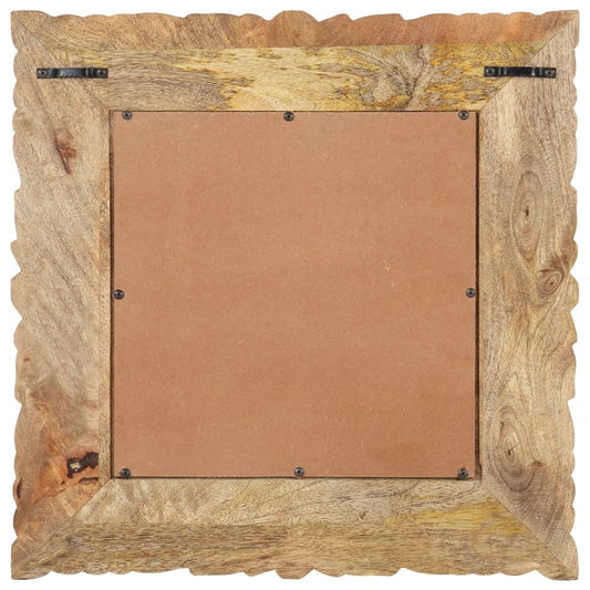 vidaXL Mirror 19.7"x19.7" Solid Mango Wood, 321635