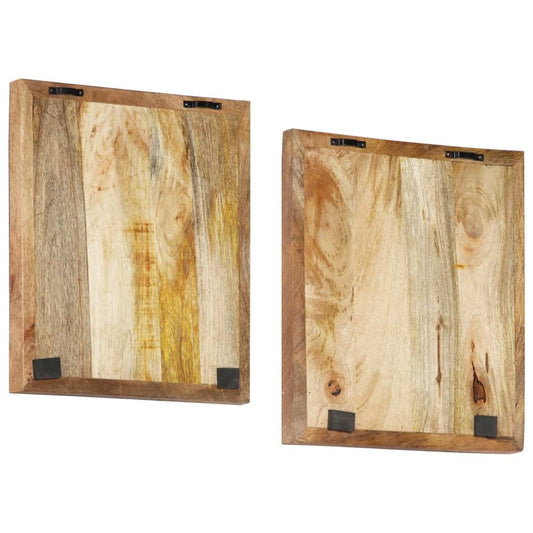 vidaXL Hand-Carved Wall Panels 2 pcs Solid Mango Wood 15.7"x15.7"x0.6"