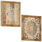 vidaXL Hand-Carved Wall Panels 2 pcs Solid Mango Wood 23.6"x23.6"x1"