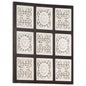 vidaXL Hand-Carved Wall Panel MDF 23.6"x23.6"x0.6" Brown and White