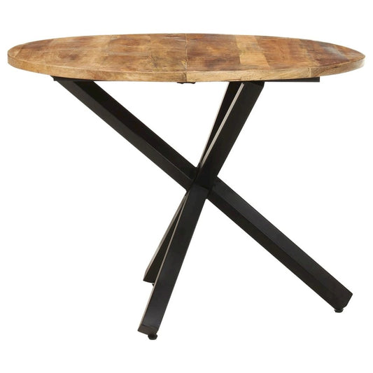 Dining Table Round 39.4"x39.4"x29.5" Rough Mango Wood