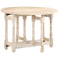 Dining Table Round 43.3"x29.9" Solid Mango Wood
