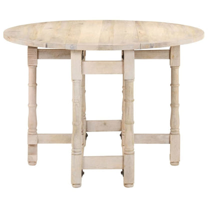 Dining Table Round 43.3"x29.9" Solid Mango Wood