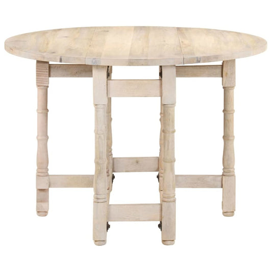 Dining Table Round 43.3"x29.9" Solid Mango Wood