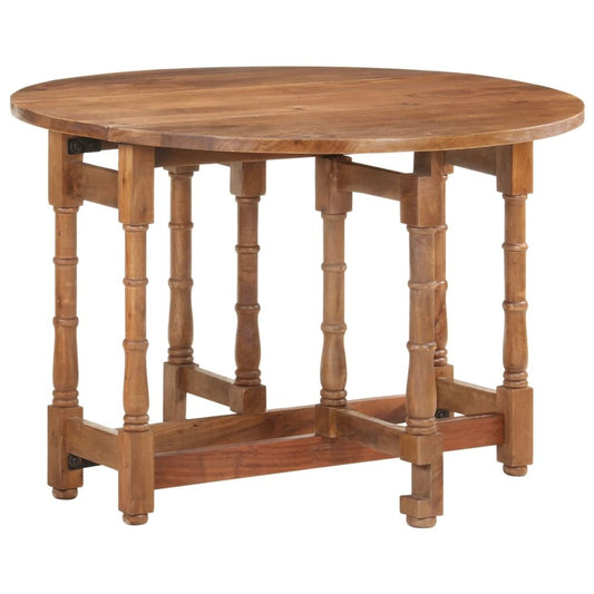 Dining Table Round 43.3"x29.9" Solid Mango Wood