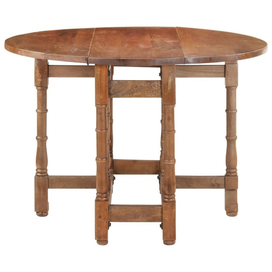 Dining Table Round 43.3"x29.9" Solid Mango Wood