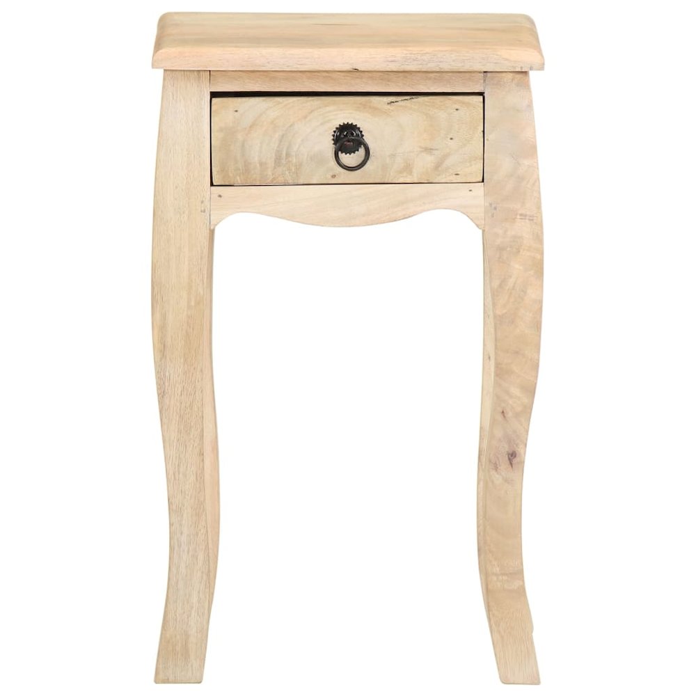 Bed Cabinet Brown Solid mango wood Compact Bedside Table Square