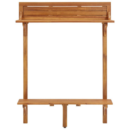 vidaXL Balcony Bar Table 35.4"x14.6"x48.2" Solid Acacia Wood, 310253