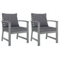 Garden Chair Set of 2 Dark grey