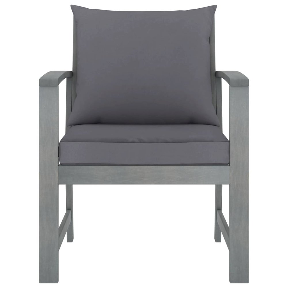 Garden Chair Set of 2 Dark grey