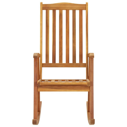 Rocking Chair Brown Solid Acacia Wood Large Durable