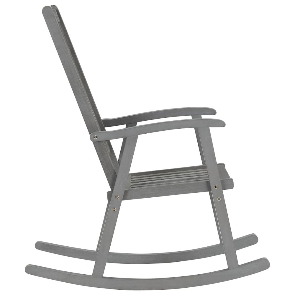 vidaXL Rocking Chair Gray Solid Acacia Wood 1845
