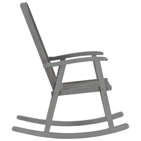 vidaXL Rocking Chair Gray Solid Acacia Wood 1845