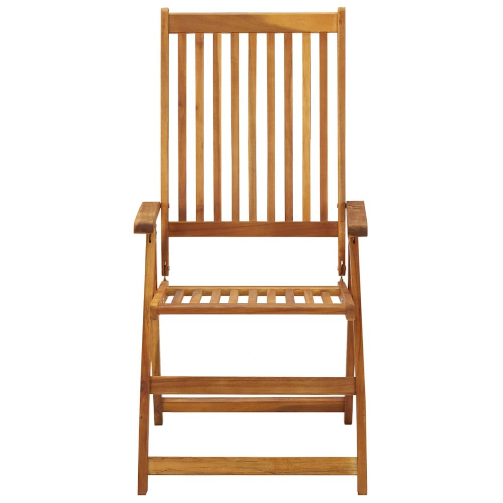 Garden Chair Set of 2 Natural wood Solid acacia wood Medium