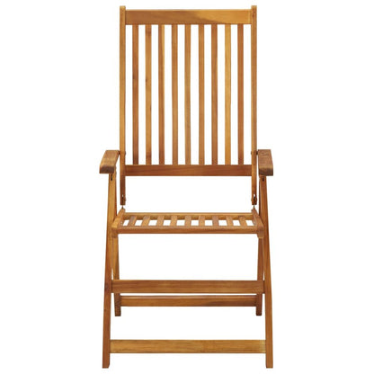 Garden Chair Set of 2 Natural wood Solid acacia wood Medium