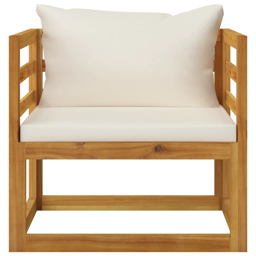 Wooden Chair Natural Wood Solid Acacia Wood Durable Armchair