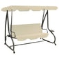 Swing Bench Sand white PVC-coated fabric, powder-coated steel Large