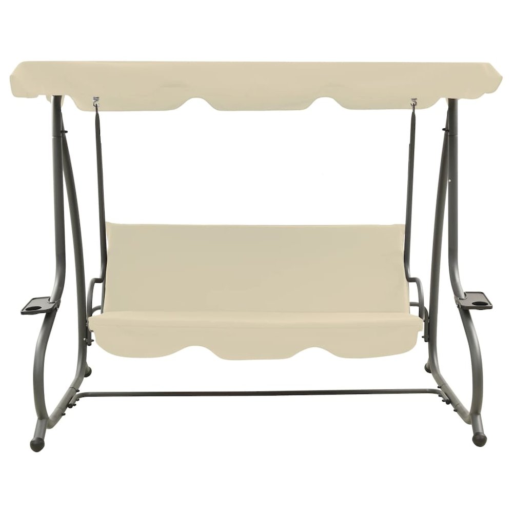 Swing Bench Sand white PVC-coated fabric, powder-coated steel Large