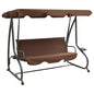 Swing Bench Coffee PVC-coated fabric, powder-coated steel
