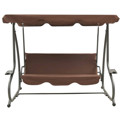 Swing Bench Coffee PVC-coated fabric, powder-coated steel